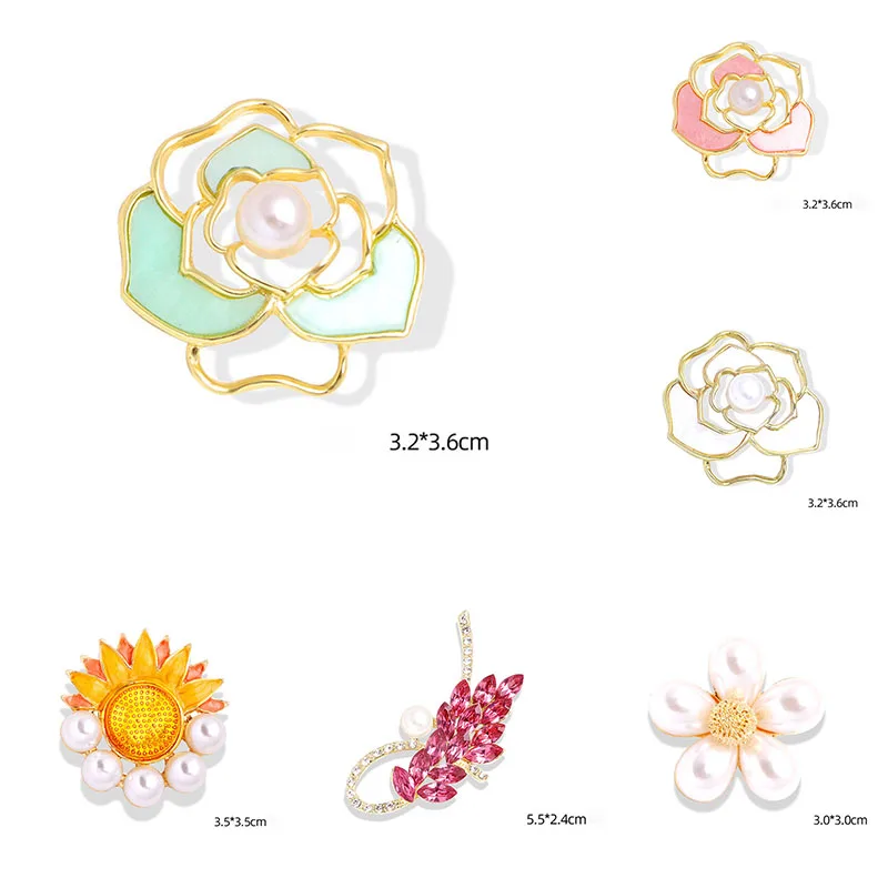 

Brooch Feather Brooch Rhinestone Pearl Brooch Fashion Jewelry Anti-glare Buckle Dripping Diamond Brooch Clothing Accessories