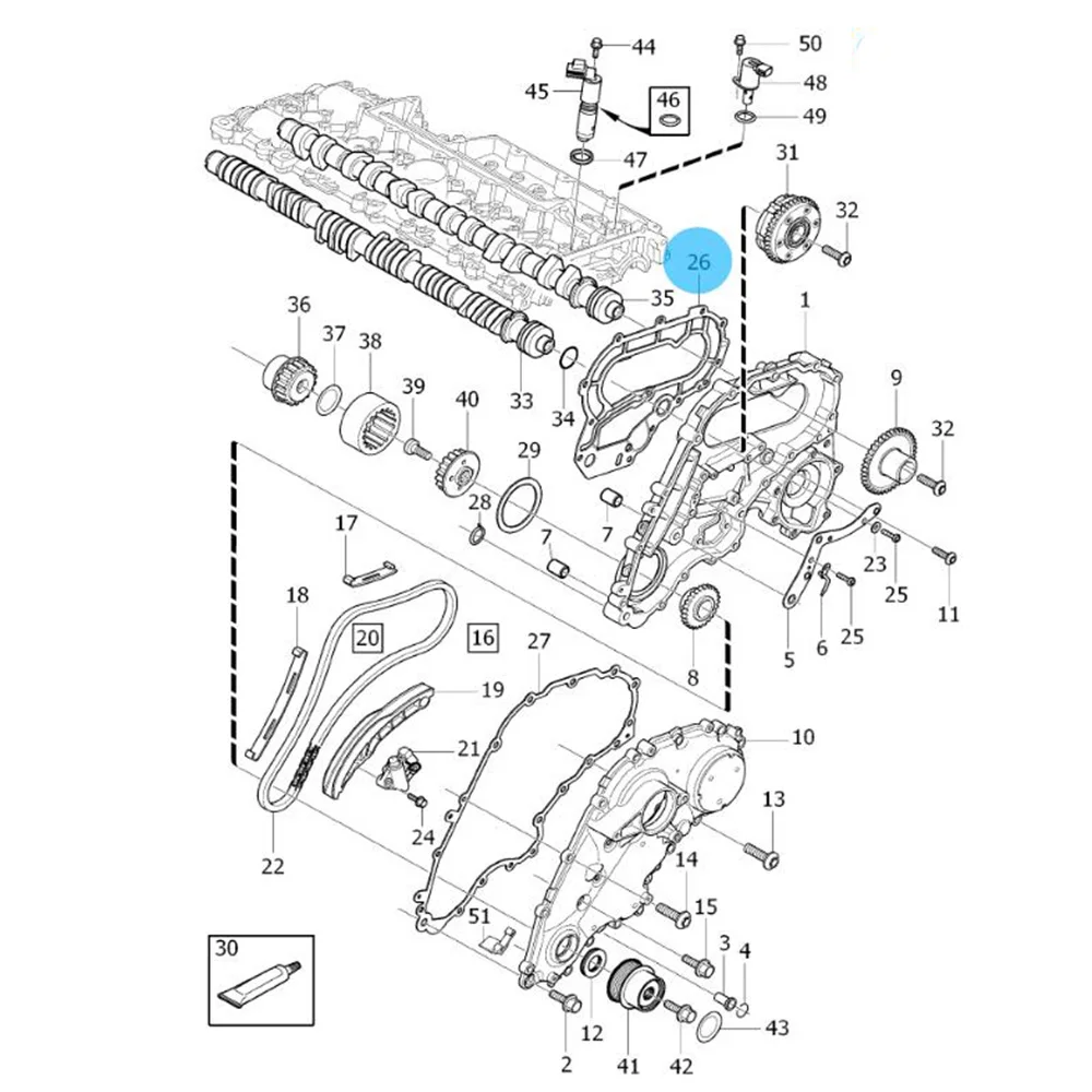 Прокладка крышки ГРМ двигателя для VOLVO S60 S80 V60 V70 XC60 XC70 XC90 2007 2008 2009 2010 2011 2012 2013 2014 2016