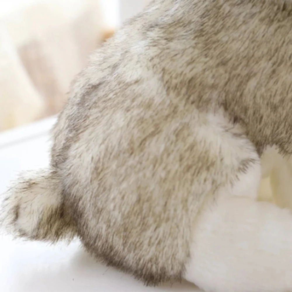 Реалистичные игрушки Husky Dog плюшевые животные детские мягкие куклы Kawaii Wolf Pet милые