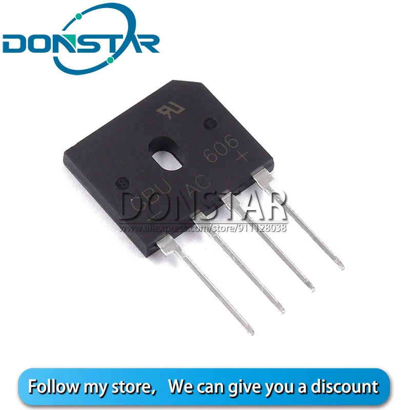 5 шт. GBU606 6A 600V ZIP 4 GBU 406 выпрямительный мостовой диод новый и оригинальный
