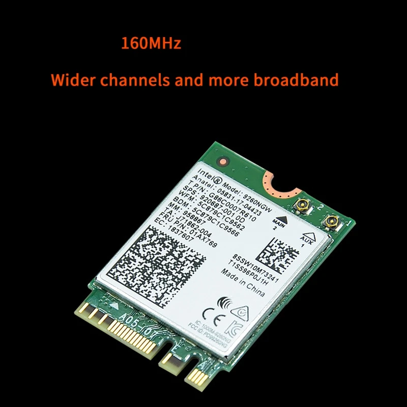 

Dual Band Wireless 9260NGW 2.4Gbps 802.11Ax Wireless Wi-Fi for WiFi Wlan Card