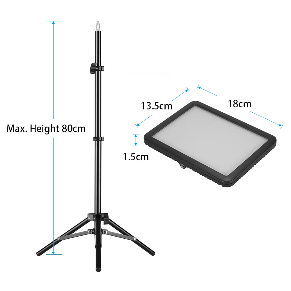 Набор осветительных приборов Andoer для студийной фотосъемки селфи со светодиодной