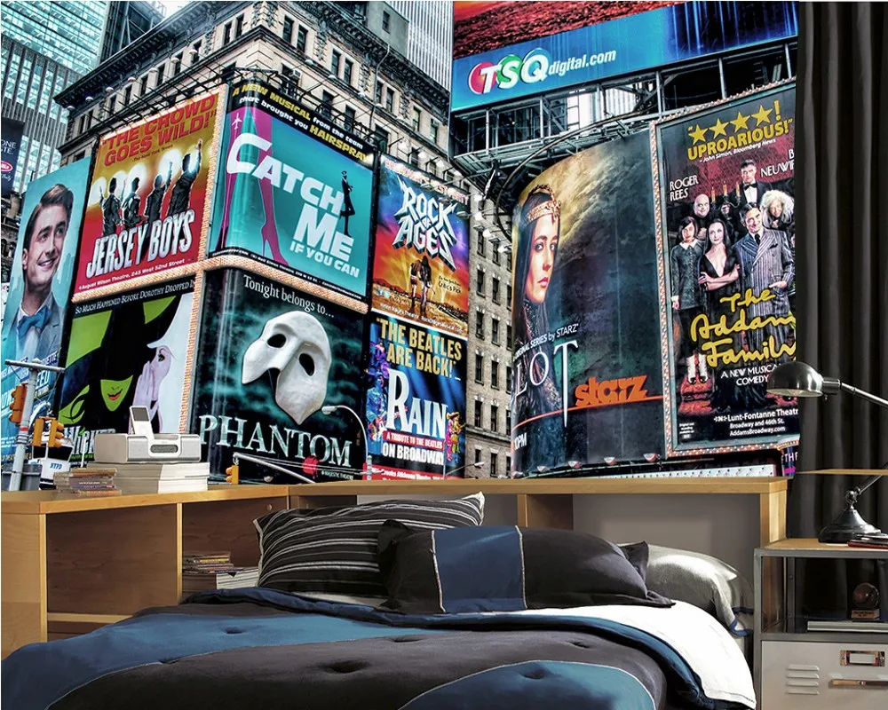 

Drop Shipping Customer Mural New York City Times Square Modern Wallpaper Photo Wallpaper Bedroom Wallpaper Mural City Wallpaper