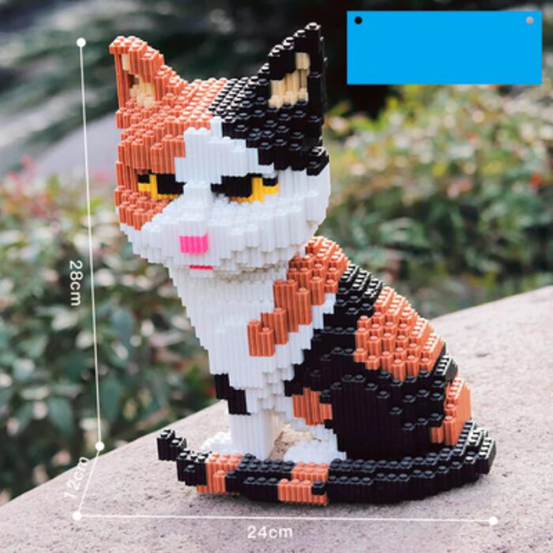 Xizai 8036 персидский кот табби котенок животное домашнее 3D модель Сделай Сам Мини
