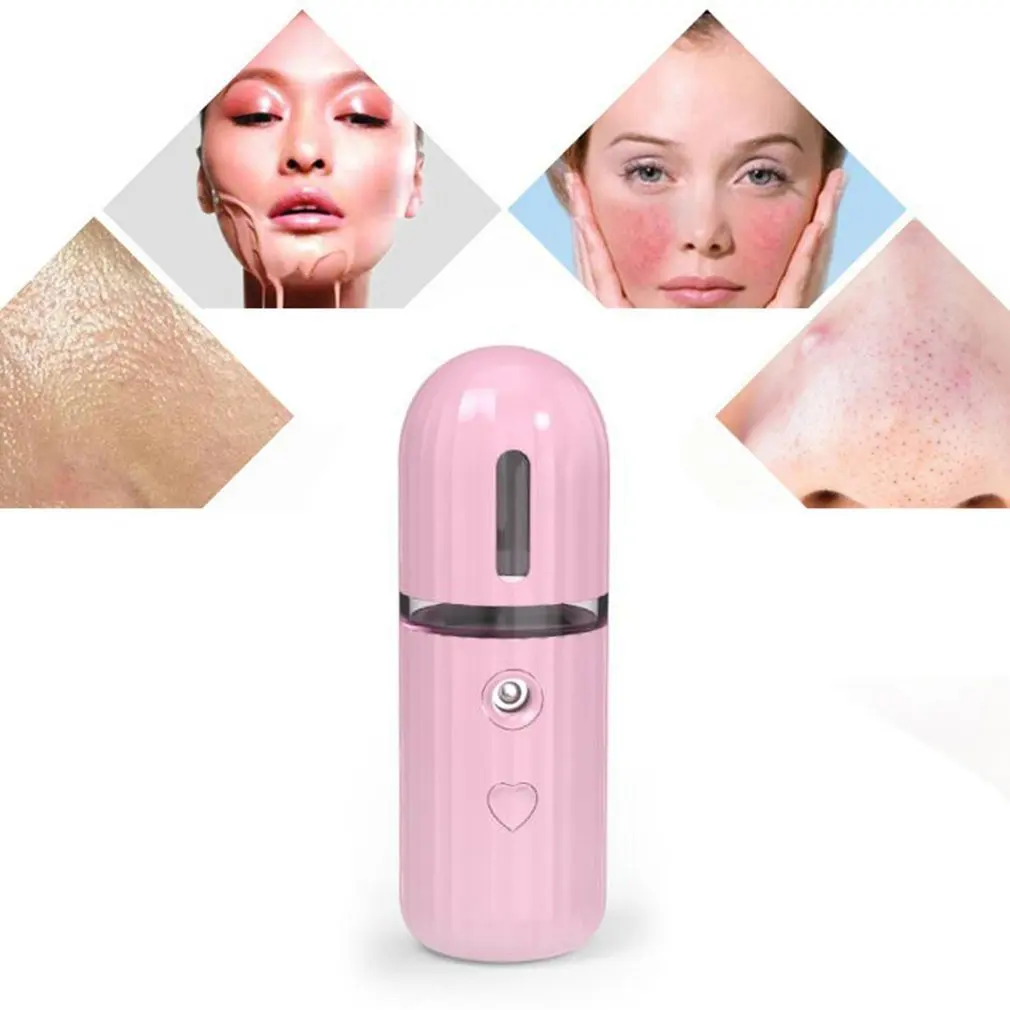 

Mini Portable Humidifier Nano Mister Facial Steamer Device Beauty Spray Hydrating Apparatus Cold Spray Apparatus Rechargeable