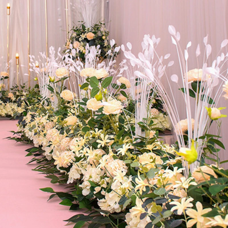

1PC Guide Flower Stage Reception Flower Ball Row Arch Arrangement Artificial Flower Iron Arch Backdrop Wedding Scene Layout