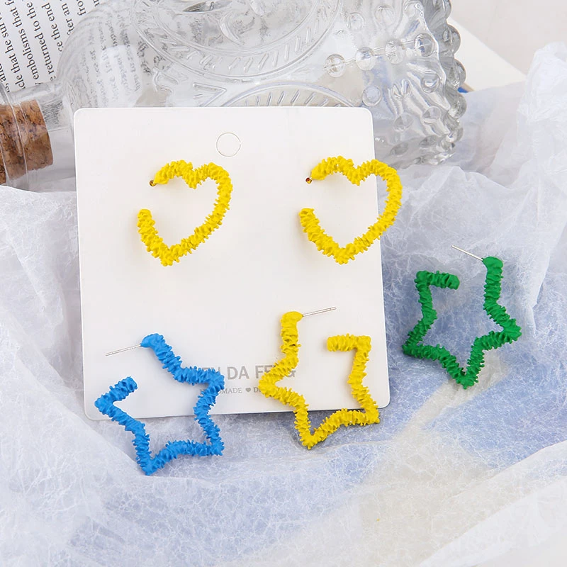 10 шт. корейские женские модные серьги для девочек матовые гвоздики с