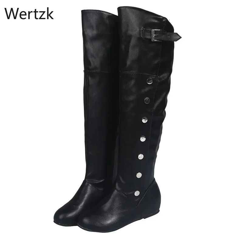 2019 Slim Boots Sexy Over The Knee High PU Women Snow Women's Fashion Winter Thigh Shoes Woman Botas Mujer A798 | Обувь