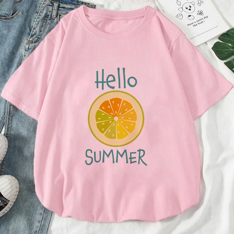 Женская милая одежда с принтом в виде мультяшных фруктов стиле 90-х коротким