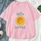 Женская милая одежда с принтом в виде мультяшных фруктов в стиле 90-х, с коротким рукавом, с принтом 90-х, женские футболки, топы, женская футболка, женская футболка