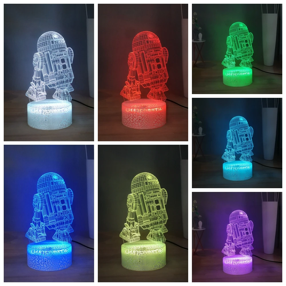 Настольная лампа с роботом-космонавтом в стиле Звездные войны Креативный