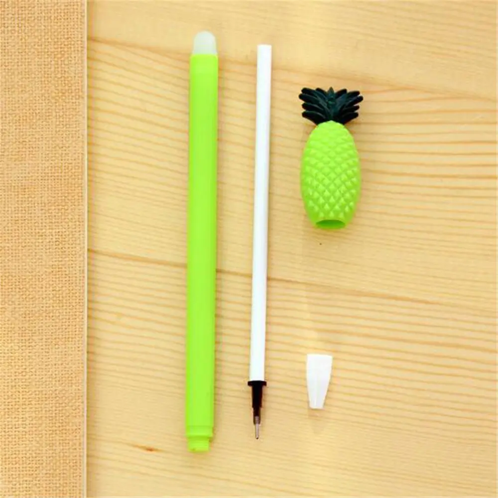 1 шт. креативные милые корейские Канцтовары стираемые гелевые ручки с ананасом