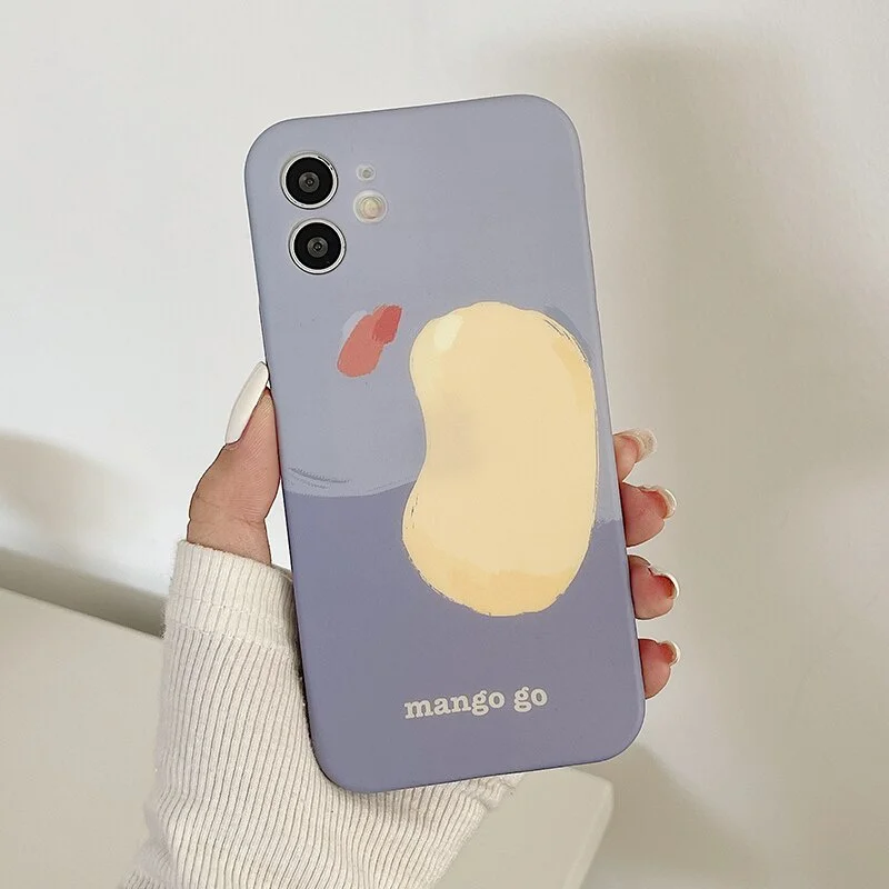 

Cartoon Fruit Mango Soft Silicone Phone Case For iPhone 12 11 Pro Max XR X XS Max 7 8 Plus 11 Pro SE 2020 Cute Cover