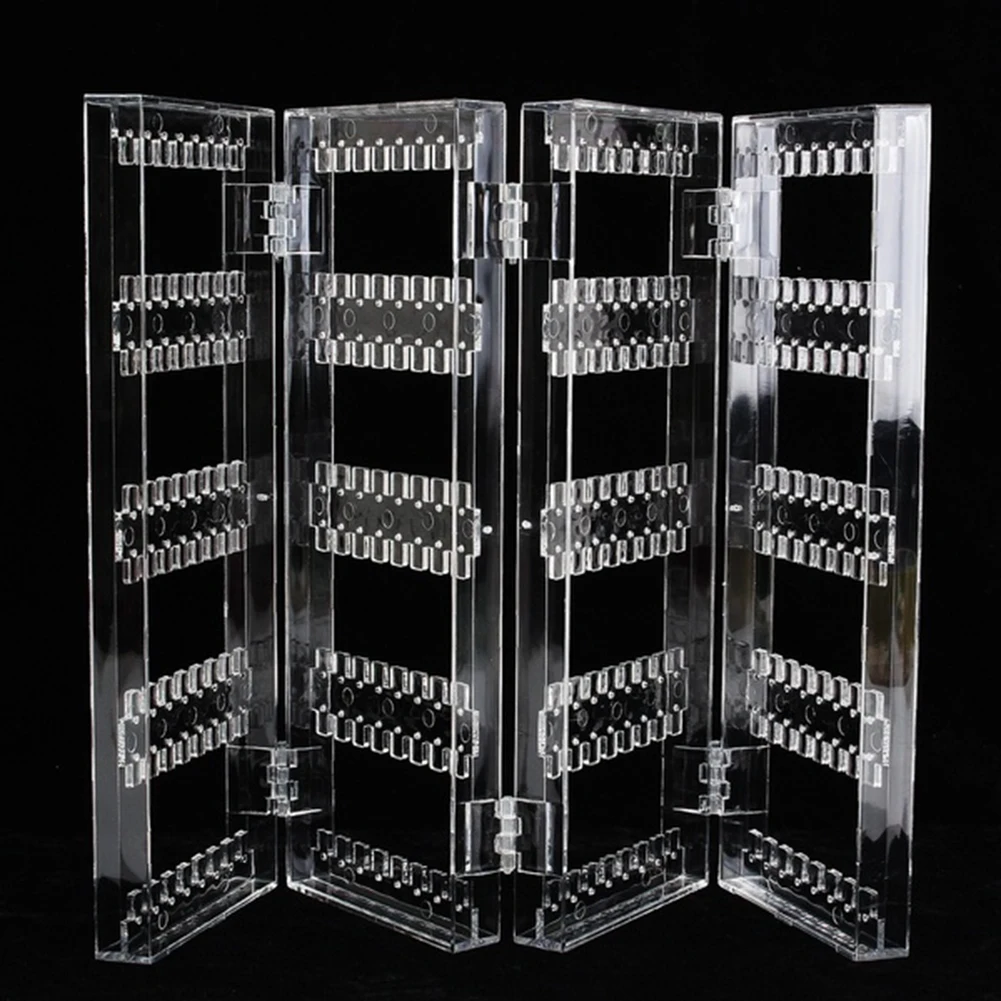 Прозрачная подставка для сережек и ожерелий складной органайзер ювелирных