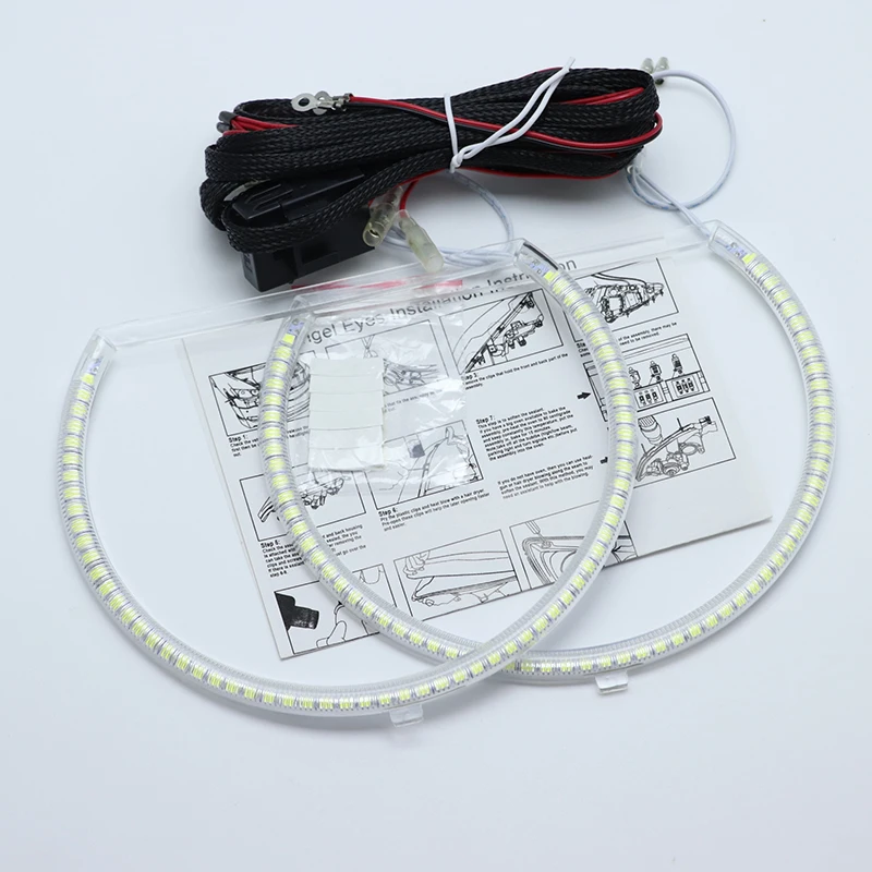 Для ford mustang 2010 2011 2012 ультра яркий SMD белый светодиодный ангельские глазки 2600LM 12V halo
