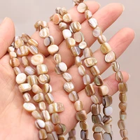 natural shell grain irregular shape solid stone yellow brown retro beads for jewelry making diy earring necklace accessories