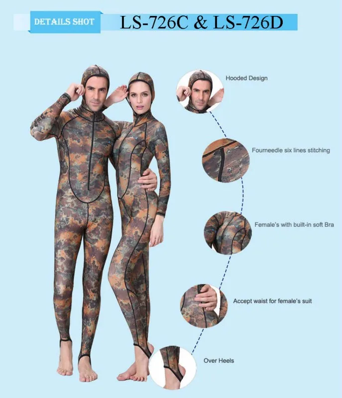 Гидрокостюм для подводной охоты дайвинга и паруса серфинга купальный костюм