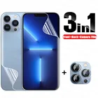 Передняя и задняя Гидрогелевая пленка для iPhone 13, 12, 11 Pro Max, пленка для объектива, мягкая защитная пленка для экрана iPhone 13 Pro, защитная пленка, не стекло