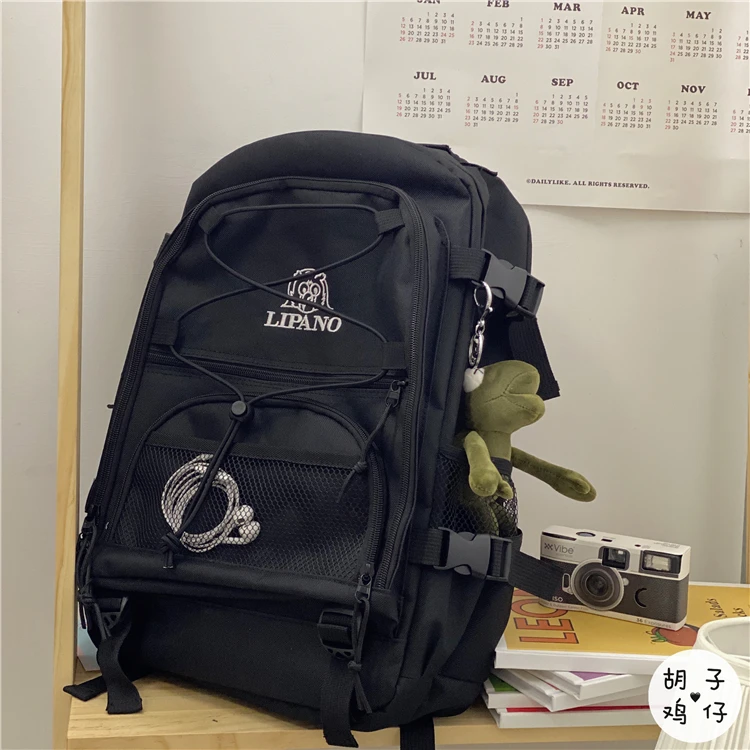 

BB2859 чистая красная школьная сумка, оригинальный нишевый дизайн, рюкзак для учеников младшей и старшей школы в иностранном стиле