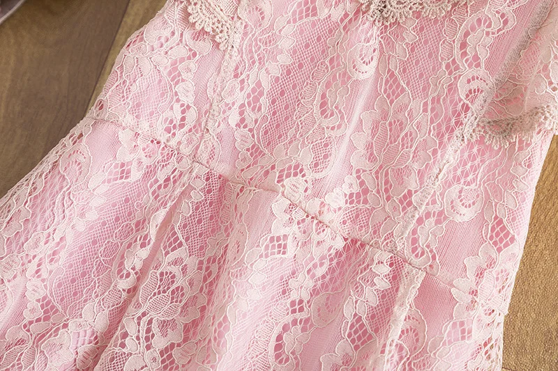 

2021 Summer Girls Dress Lace Kids Clothes Pink Princess Dresses For Girls Mesh Wedding Dress Evening Children Clothes vestidos