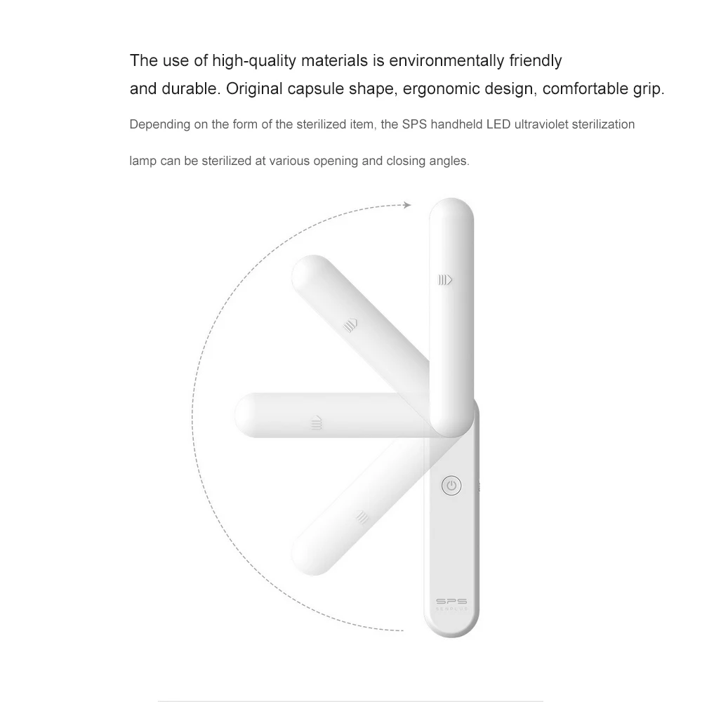 

Portable UVC led capsule-shaped germicidal lamp handheld UV disinfection lamp household sterilization stick disinfection tool