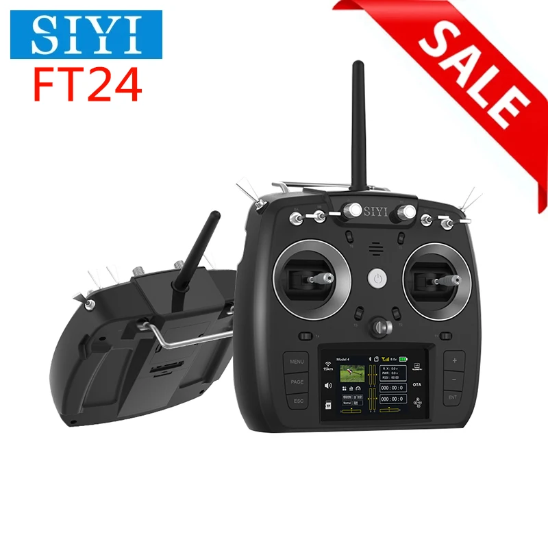 

SIYI FT24 2.4G 12CH 15KM Long Range Radio Transmitter with OTA Mini Receiver for TBS Crossfire/ Frsky R9M RF Module FPV Drones
