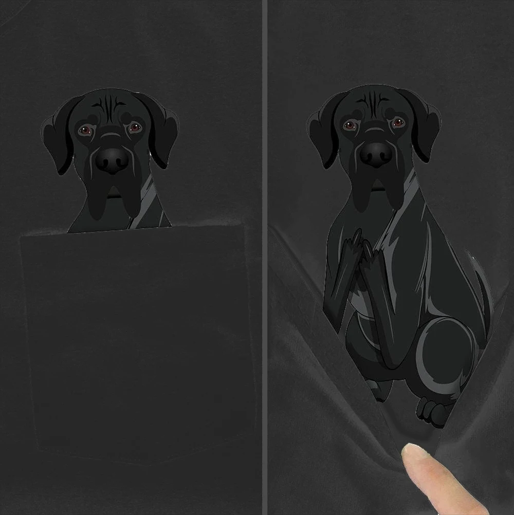 Футболка модная брендовая летняя с карманами забавная принтом собаки мужские и