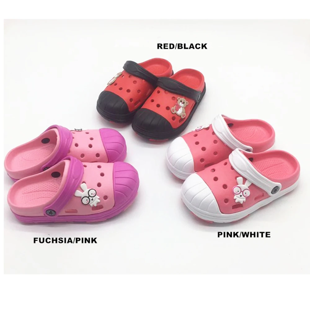 Босоножки для маленьких девочек Мультяшные милые мюли тапки на плоской подошве 26