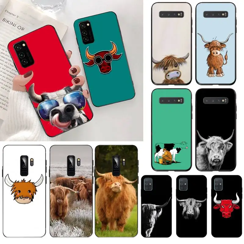 Милый Забавный чехол для телефона с изображением животного коровы Samsung S20 plus Ultra S6