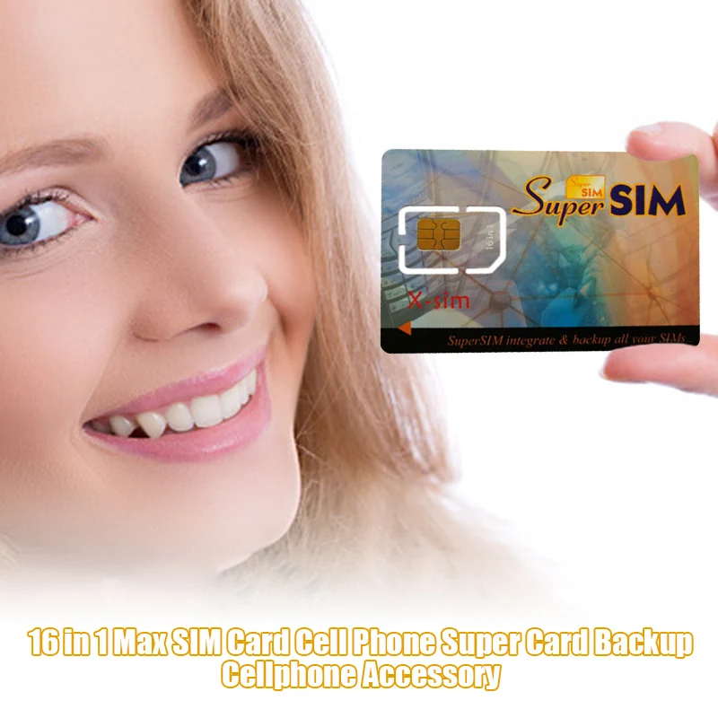 16 In 1 Max Sim Card Cell Phone Super Backup Cellphone Accessory Applicable To Apple Samsung Xiaomi Huawei Universal | Мобильные