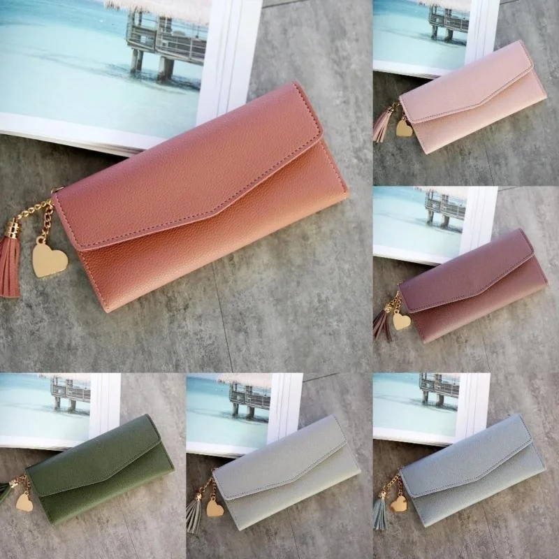 7 цветов модные длинные Чехлы для карт кожаный женский кошелек клатч женские