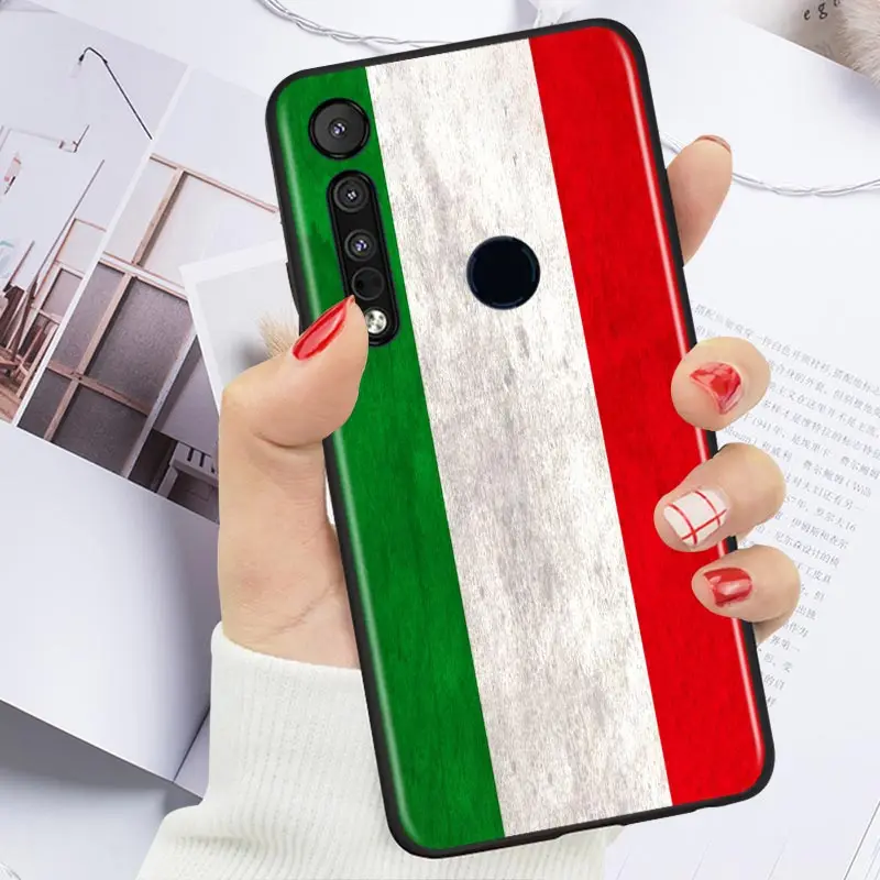 

Ltaly Spanish Flag For Motorola G9 G8 G Stylus Power One Fusion Hyper Edge E7 E6 5G Plus Play Lite Silicone Phone Case