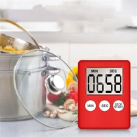 kitchen timer super thin lcd digital screen cooking count down up with magnetic clock alarm kitchen bar accessories sport tool