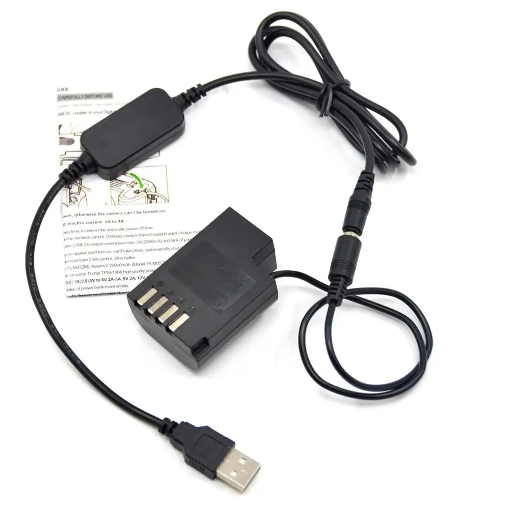 

Внешний аккумулятор 5 В, USB-Кабель-адаптер + BLF19E, муляж аккумулятора DCC12, соединитель постоянного тока для Lumix DMC-GH3 DMC-GH4 GH3 GH4