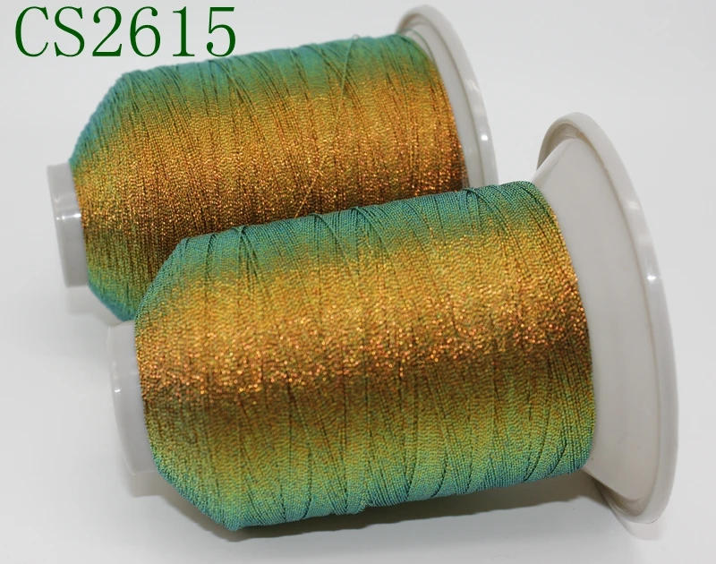

12stands color change gold green winding woven coil rode, threads embroidery thread sewing line yarn thread for hand knot 320