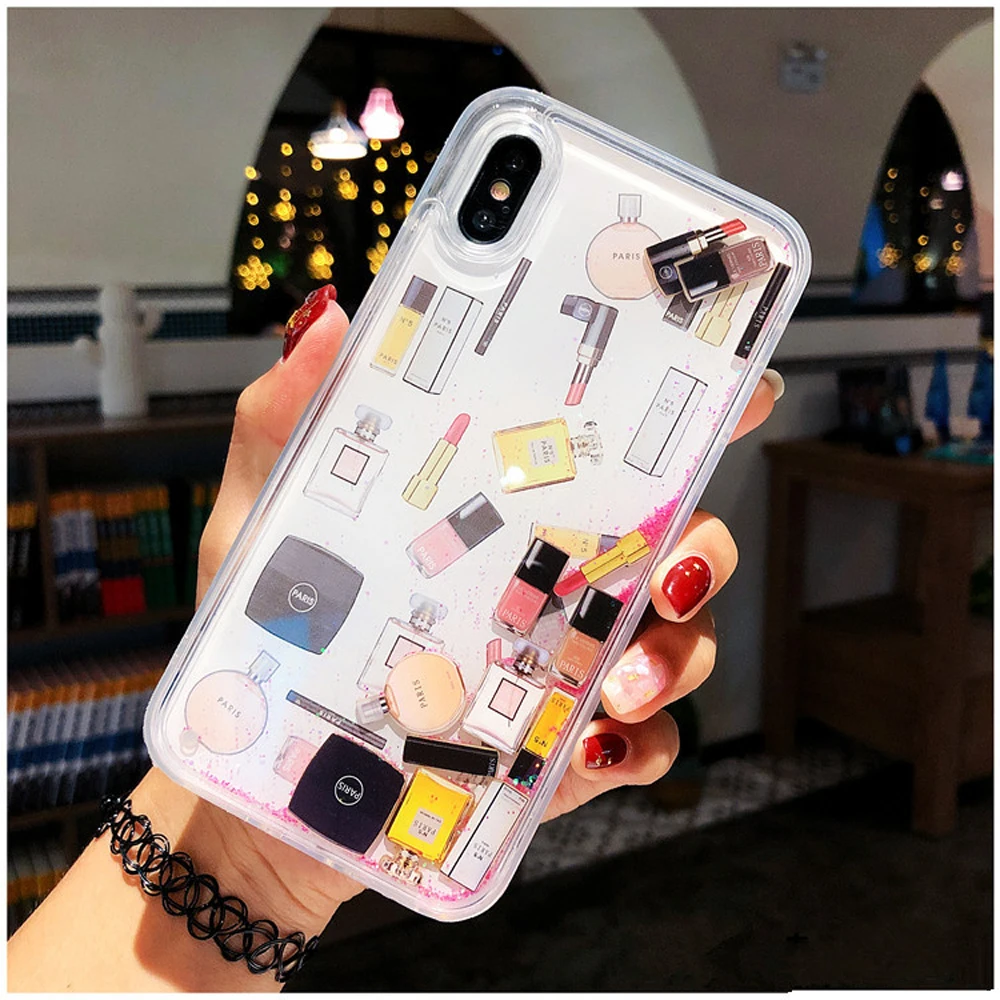 Heyytle чехол сверкающий с блестками для 7 Plus 8 6 6s динамичный жидкий песок Чехлы iPhone X