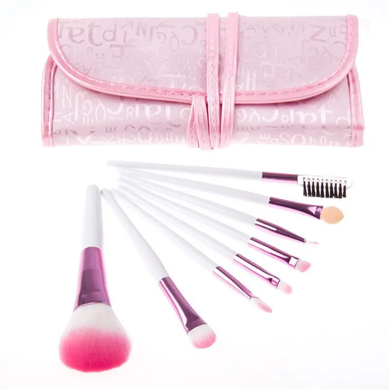 

8Pcs Makeup Brushes Set Portable Foundation Powder Blush Eye Shadow Lip Make Up Brush with Wooden Handle Letter Package