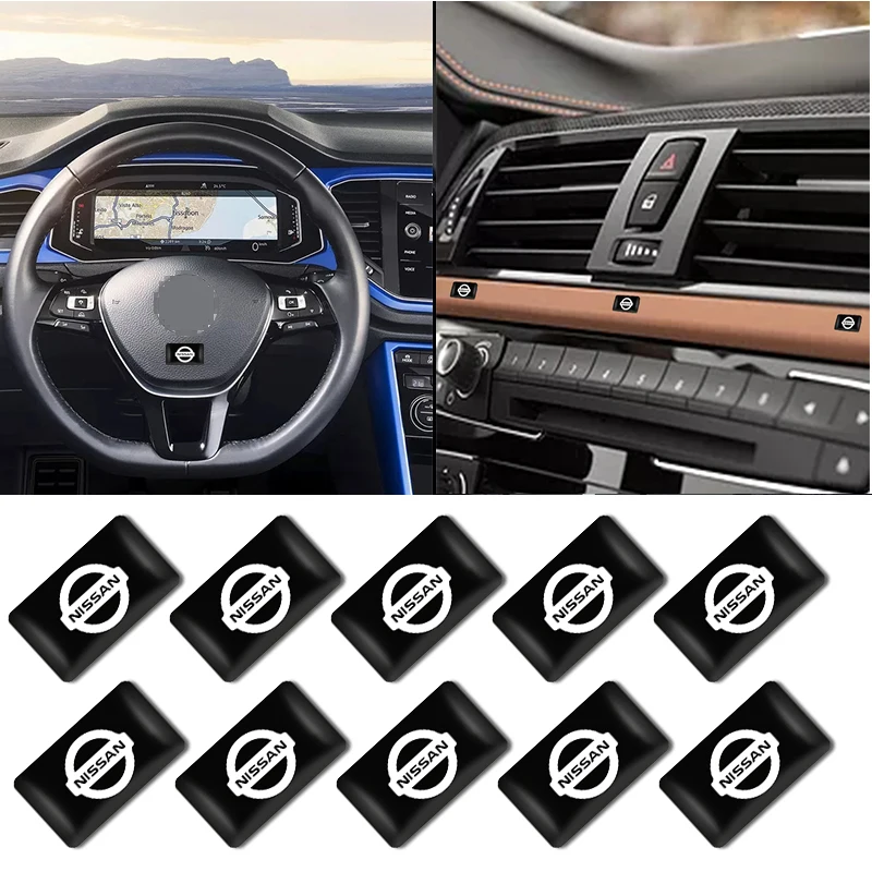 10 шт. автомобильный стиль маленький декоративный значок наклейка на руль для Nissans
