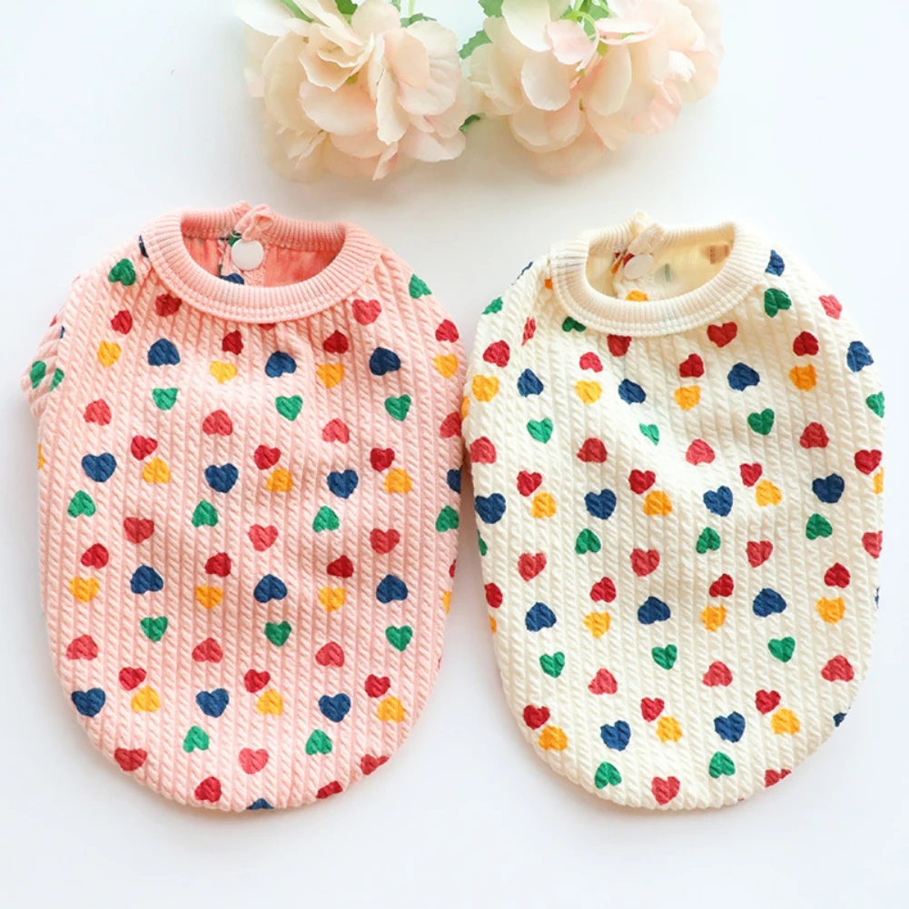 

Осенне-зимнее пальто для домашних животных, рубашка с рисунком сердечек, теплая одежда для собак, куртка для чихуахуа, йоркширского Мопса