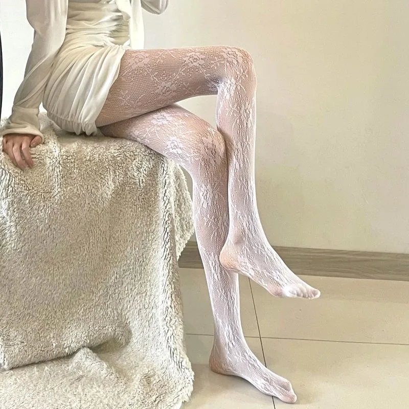 Колготки с вырезами Лолита кружевные блестящие нижние колготки в японском стиле