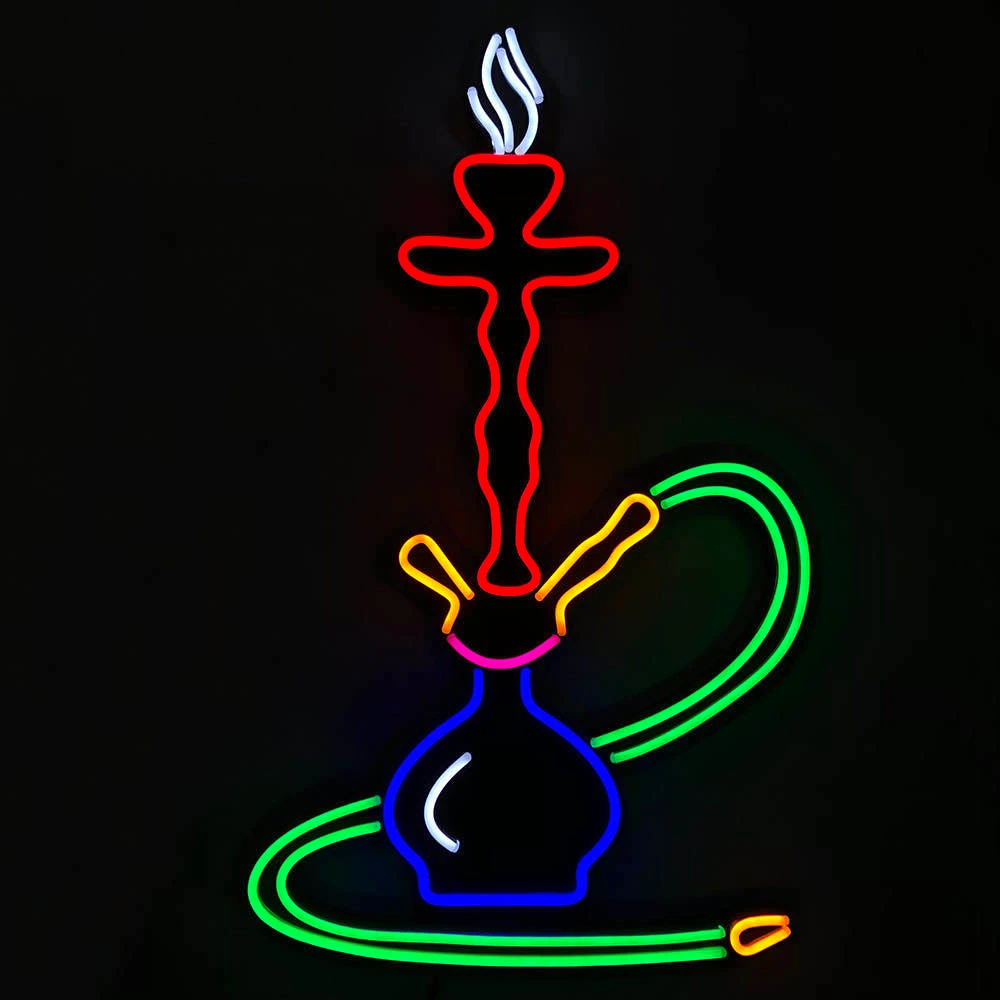 Светодиодные неоновые Настенные светильники для кальяна вечерние оконные