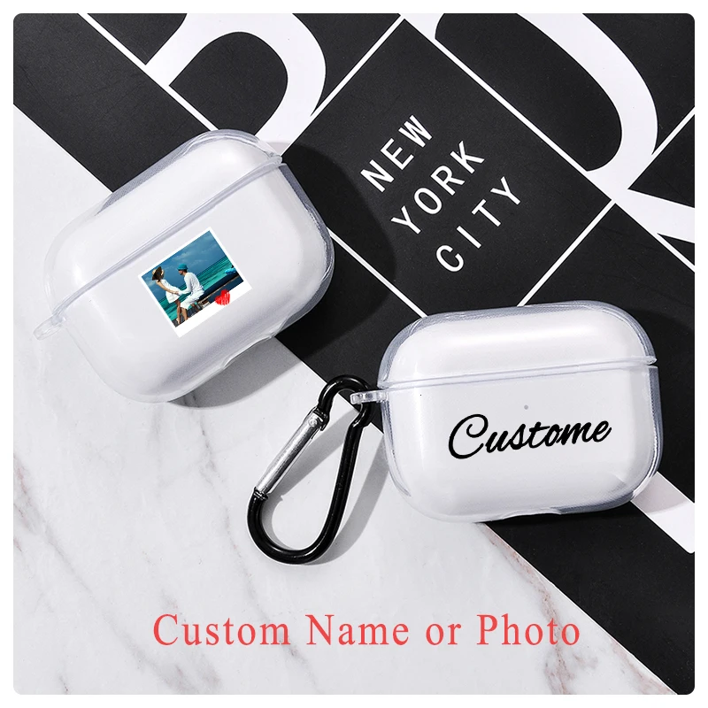 Пользовательское имя для Funda Airpods Чехол DIY надпись симпатичный Роскошный чехол Pro s