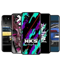 Sports Car HKS JDM Accessories For Xiaomi Redmi Note 10S Pro Max Soft Silicone Phone Case