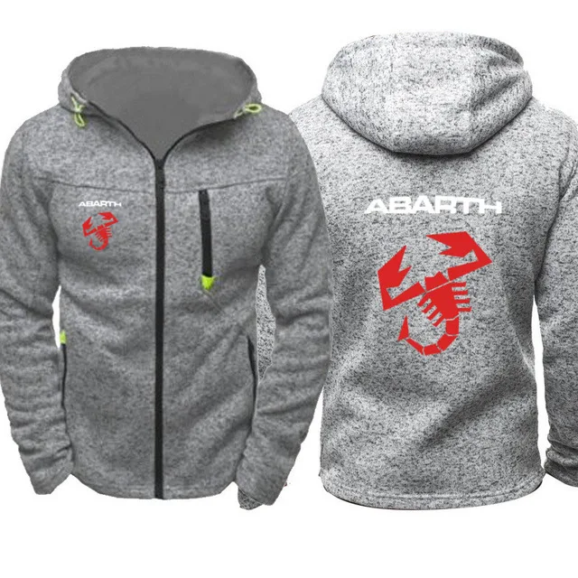 Мужские толстовки с капюшоном Abarth повседневные в стиле хип хоп Harajuku длинным
