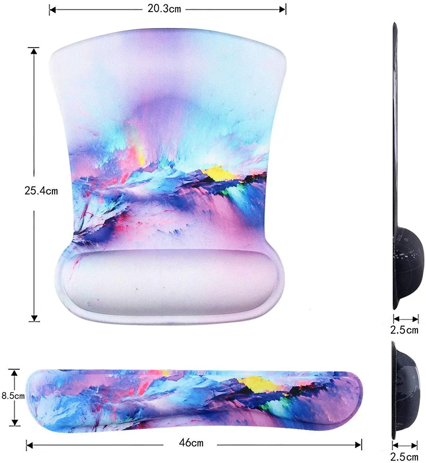 keyboard mouse mad wrist rest pad support cushion memory foam anti slip for computer pc laptop mac home office gaming free global shipping