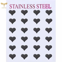 new hot sale love heart stud earrings party gift womens earrings cheap stainless steel jewelry set brincos 12 pairsset