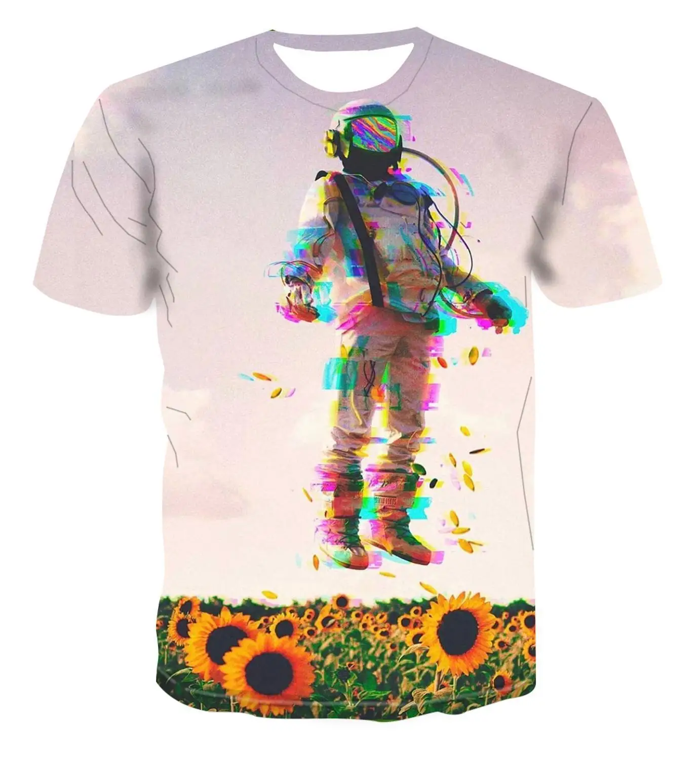 

Popular 3d Printing Astronaut /Landscape /Creative Design Men 'S And Women 'S Summer Color T -Shirt Cool Casual Versatile S -6xl