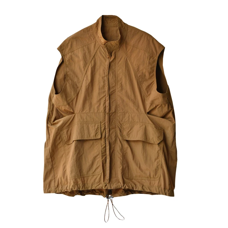 Женская Длинная свободная куртка MICOCO V2096 с воротником-стойкой на молнии двумя