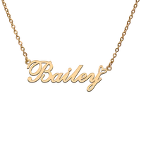 god with love heart personalized character necklace with name bailey for best friend jewelry gift