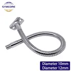 Dia10 мм12 мм металлический светодиодный гусиная шея с кронштейном основание прожектор Универсальный шланг змеиная трубка для DIY Клип Настольная лампа